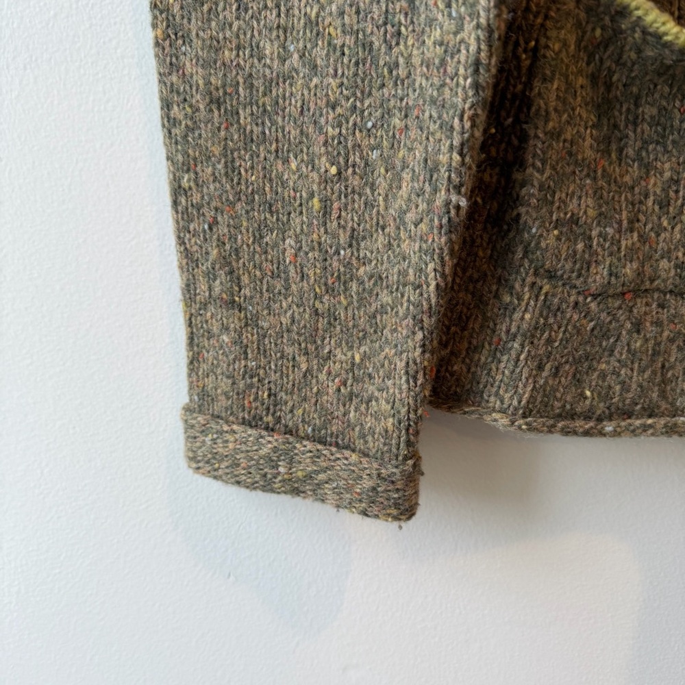 Vintage Talbots Cardigan Sweater Wool Angora Green Pocket Grandma Snap Closure M - Picture 4 of 11